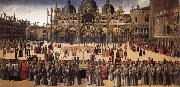 BELLINI, Gentile Procession in Piazza San Marco Sweden oil painting artist